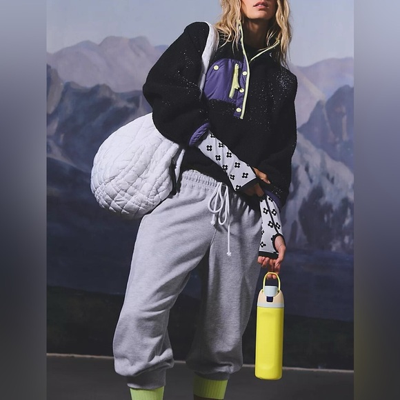 New Free People Movement Hit The Slopes Colorblock Fleece Pullover Jacket Size L - Picture 6 of 6